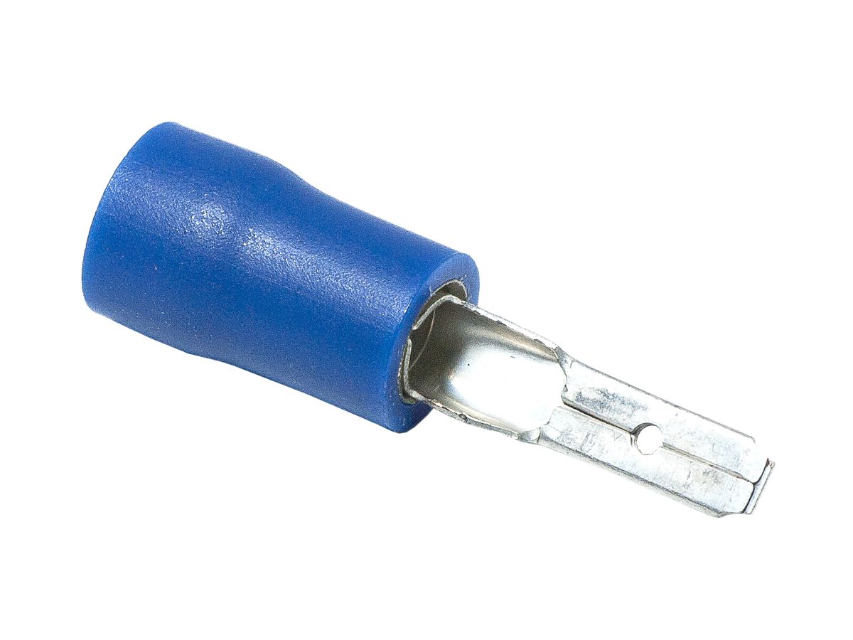 Flachstecker isoliert PVC blau Pidg.2.8×0.5