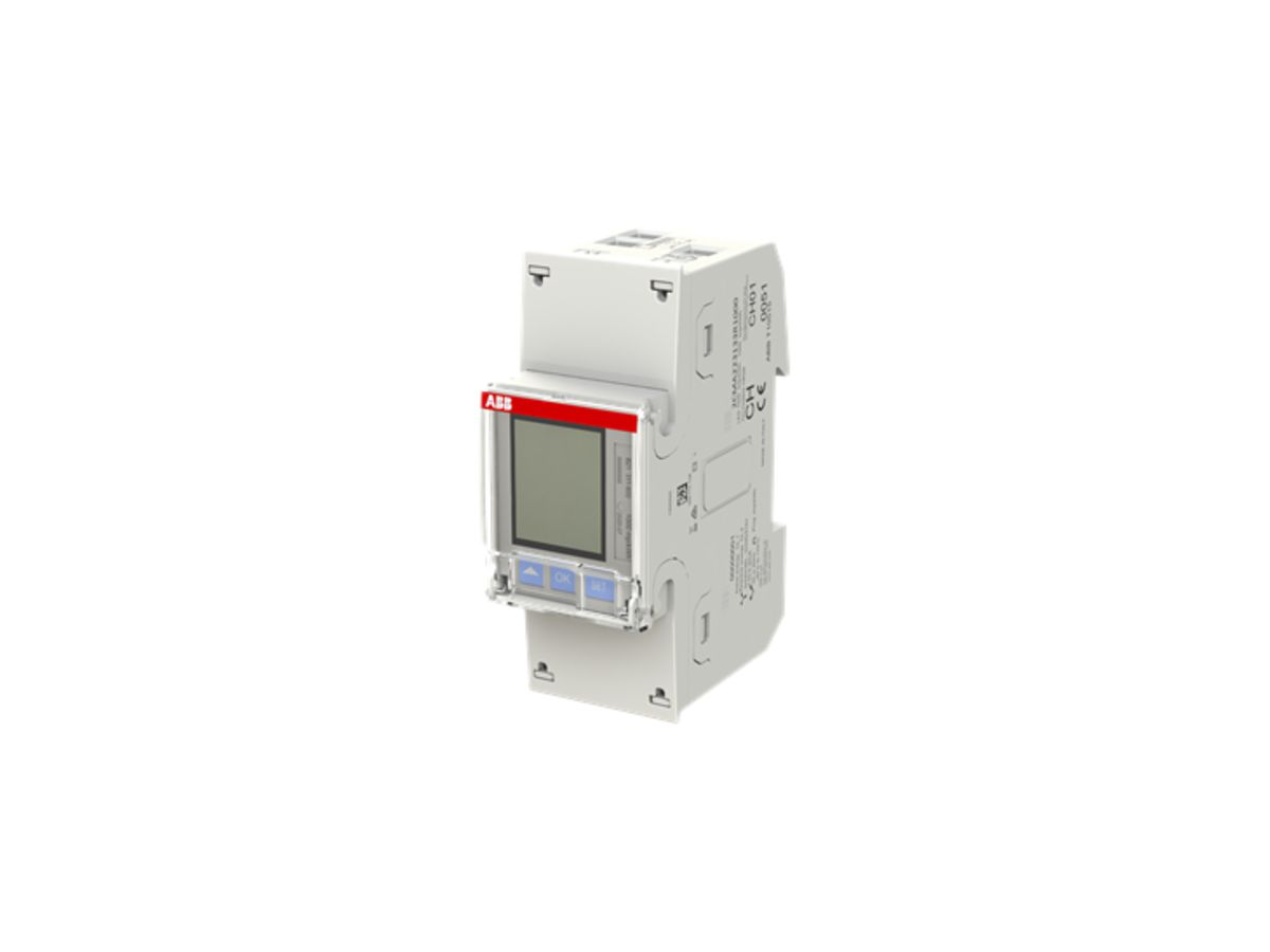 REG-Energiezähler ABB iBus B21 311-600, 1×65A Silber 2DI/2DO METAS