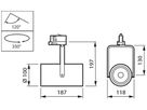 LED-Spotleuchte Philips ST321T für Schiene, 20.5W, 822, 1900lm, 24° weiss