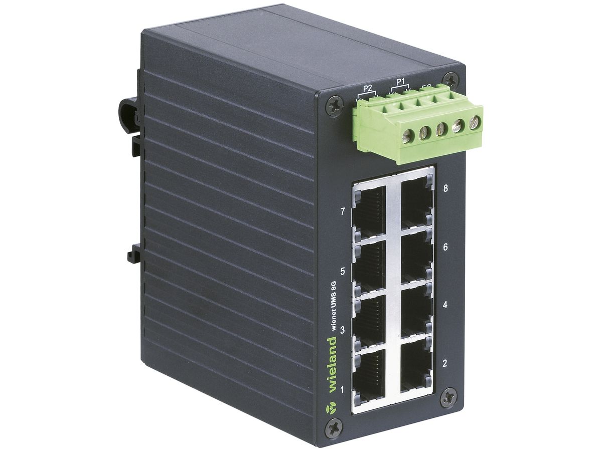 Switch wienet UMS 8G, 8-Port, 10/100/1000Mbit/s, unmanaged, IP50