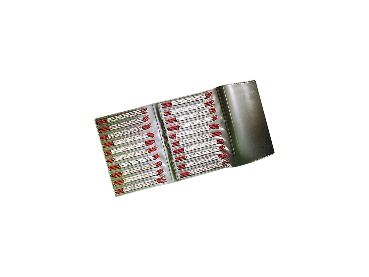 Schnapptüllen-Set Plica STD, für 0.1…0.5mm² Ø1…1.4mm Aufdruck: 'A…Z', weiss