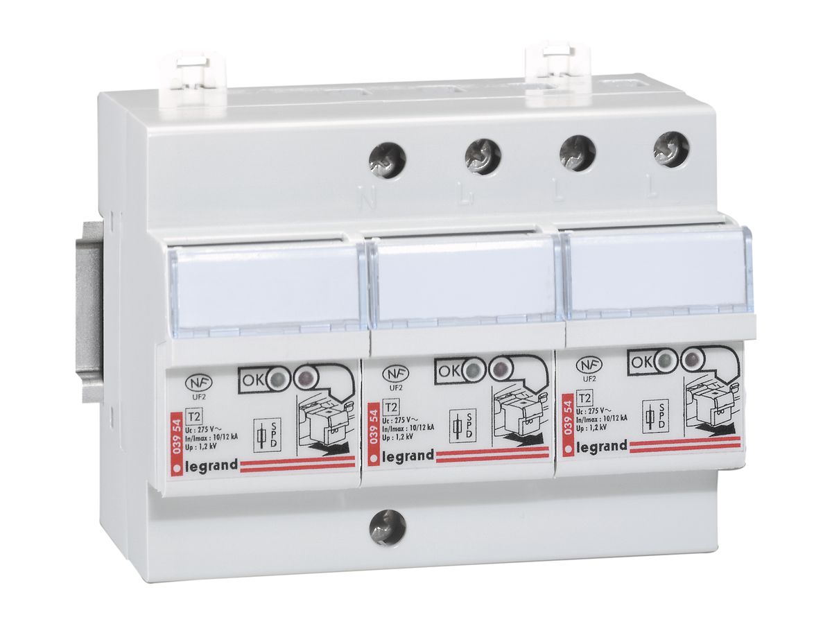 Überspannungsschutz Legrand T2 3L+N Imax.12kA, Ik 10kA