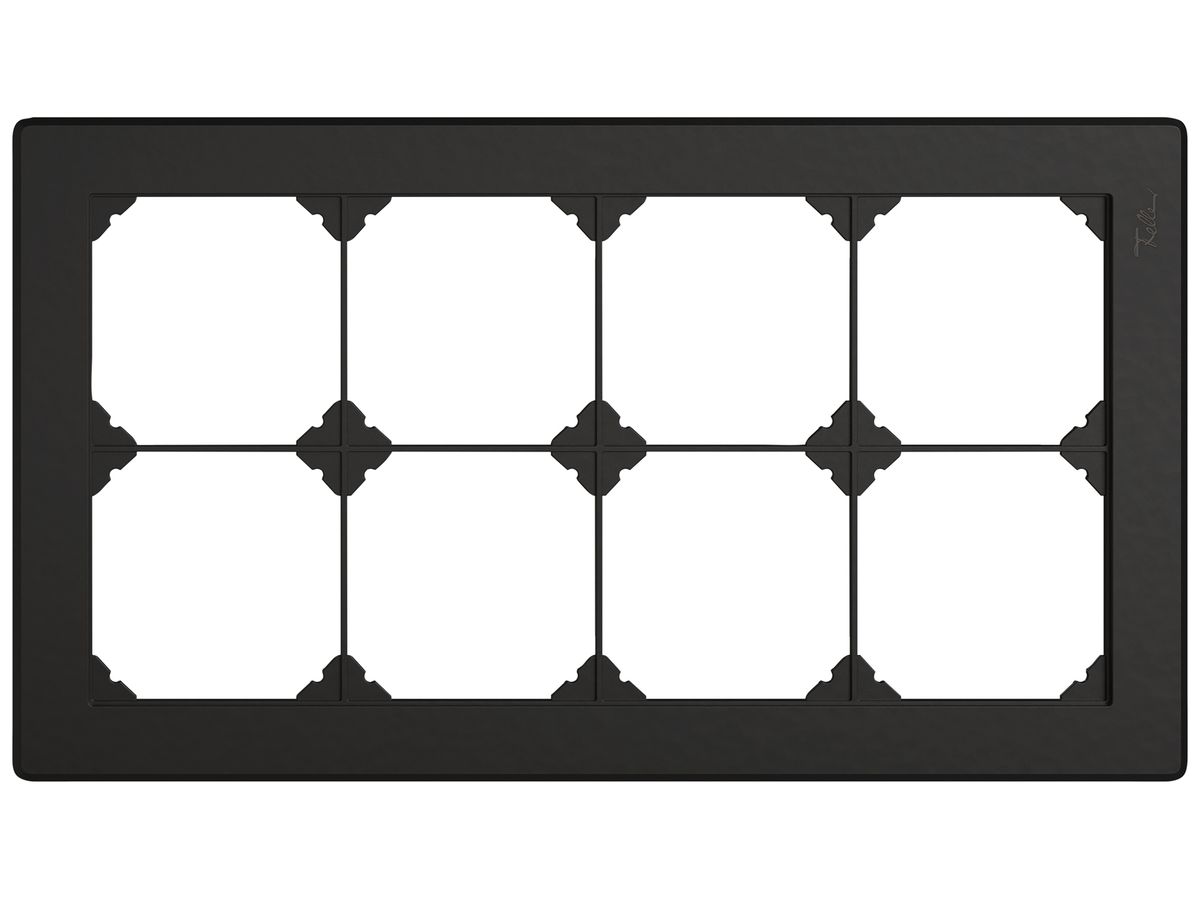 UP-Kopfzeile EDIZIO.liv SNAPFIX® 2×4 für frei wählbare Kombinationen schwarz