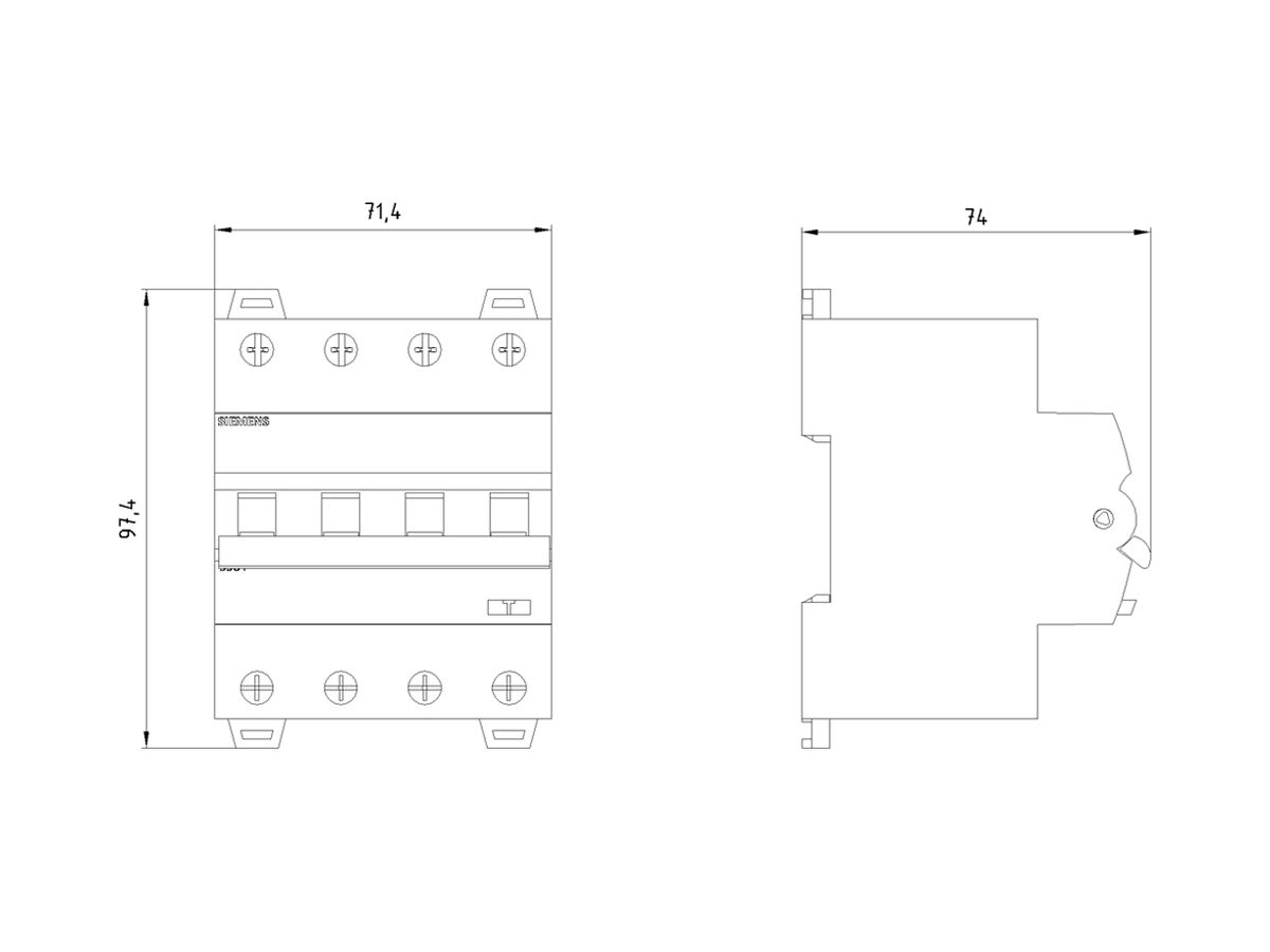 Fehlerstrom-/Leitungsschutzschalter Siemens SENTRON 3LN C-32A 6kA, 300mA TypA