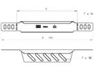 Reduzierwinkel/Endblech Bettermann 35×100mm zu MKS-Kanal