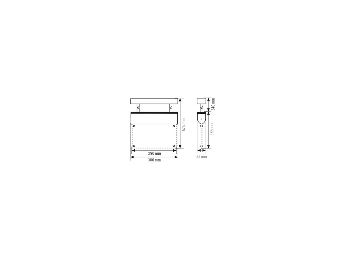 Notleuchte ESYLUX SLC EL LED IR 230V 3W IP40 3h Aluminium Pendelmontage