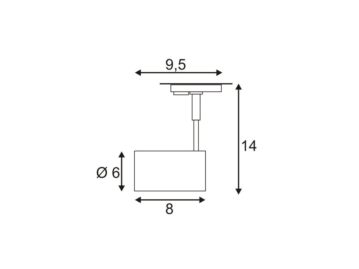 Strahler SLV BIMA I, GU10 50W mit 1-Phasen-Adapter IP20 mattweiss