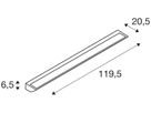 LED-Wandleuchte SLV VANO WING 49W 3140lm 3000K IP65 DALI 1195mm 120° grau