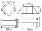 Notleuchte ESYLUX ELH C LED SC FM, weiss