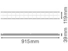 Schutzgitter LEDVANCE LOW BAY FLEX Stahl 915×119×39mm weiss