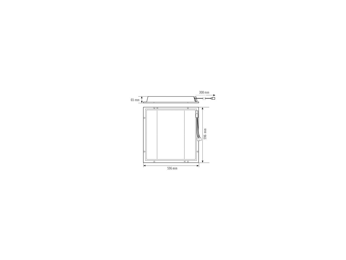 LED-Deckeneinlegeleuchte ESYLUX CELINE-2 PNL 600 DDP TR 4400 840 IP20 DALI ELC