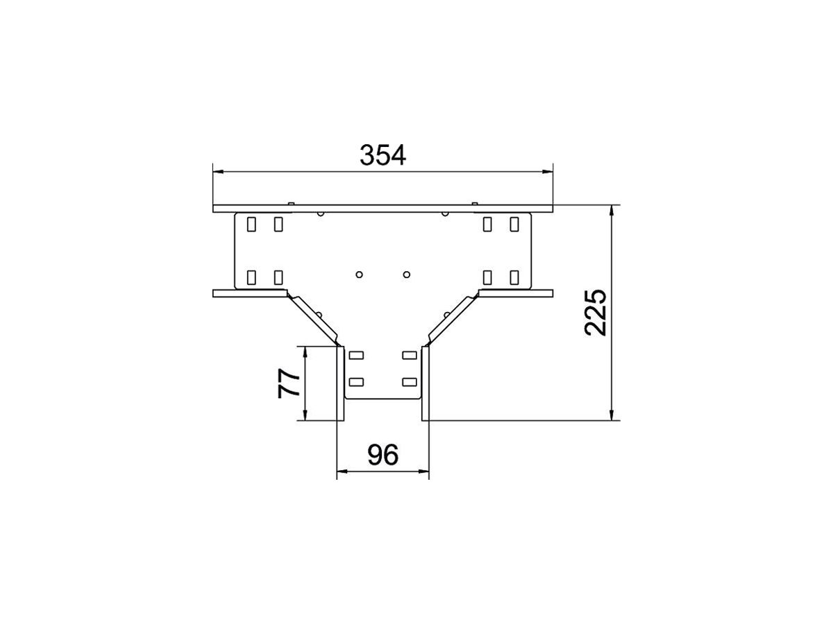 T-Stück BET RT 85×100mm Stahl feuerverzinkt