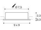 LED-Downlight SLV NEW TRIA 75 GU10 1×10W DIM 90×90mm weiss
