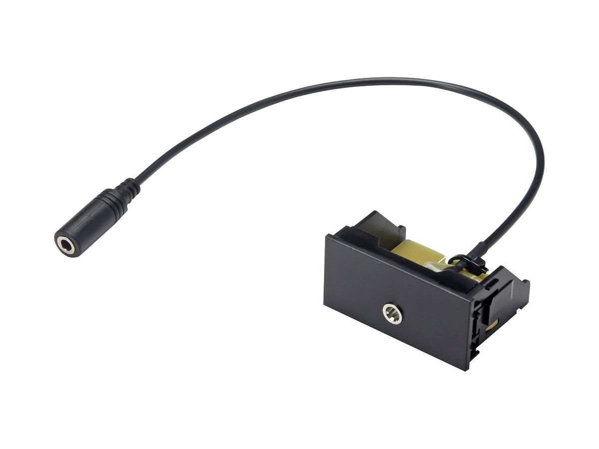 Jack-Modul Cecoflex für AV-Montagesystem, 3.5mm f/f, Kabel, schwarz