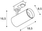 LED-Spot SLV 3~ NUMINOS M PHASE 20W 1925lm 2700K 24° Ø85×185mm weiss