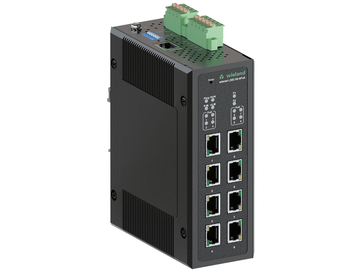 Switch wienet L2MS 8G-8PoE, 8-Port GbE, 255W, managed, IP30