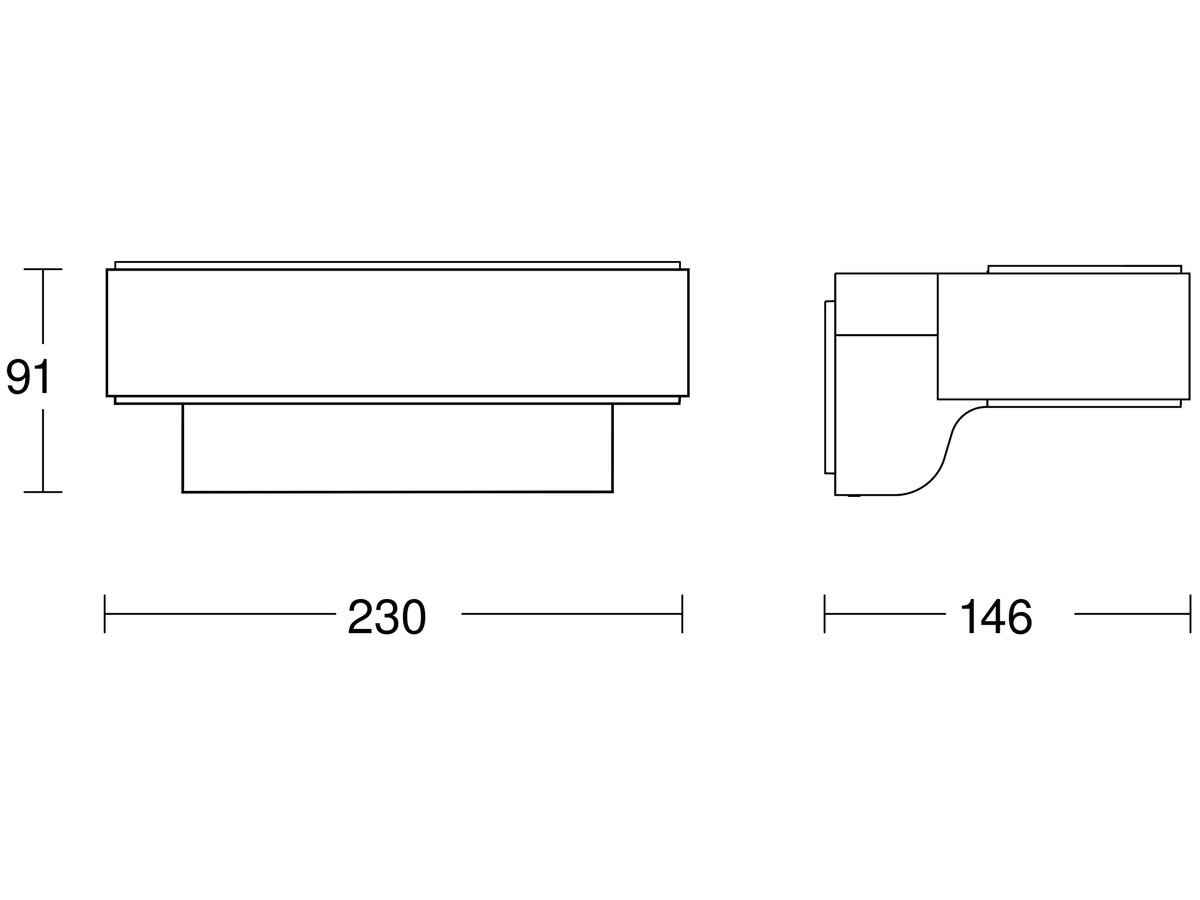 LED-Wandleuchte Steinel L 810 C up/down 9.8W 679lm 830 IP44 anthrazit