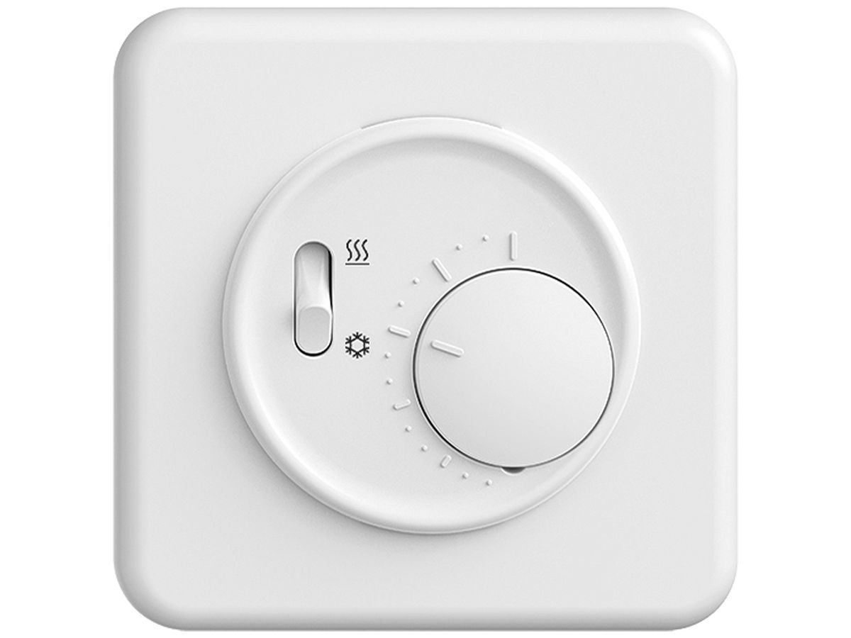 UP-Raumthermostat STANDARDdue SNAPFIX® m.Schalter Heizen/Kühlen 230VAC 50Hz ws