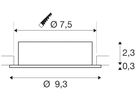 LED-Downlight SLV NEW TRIA 75 GU10 1×10W DIM Ø93mm Silber