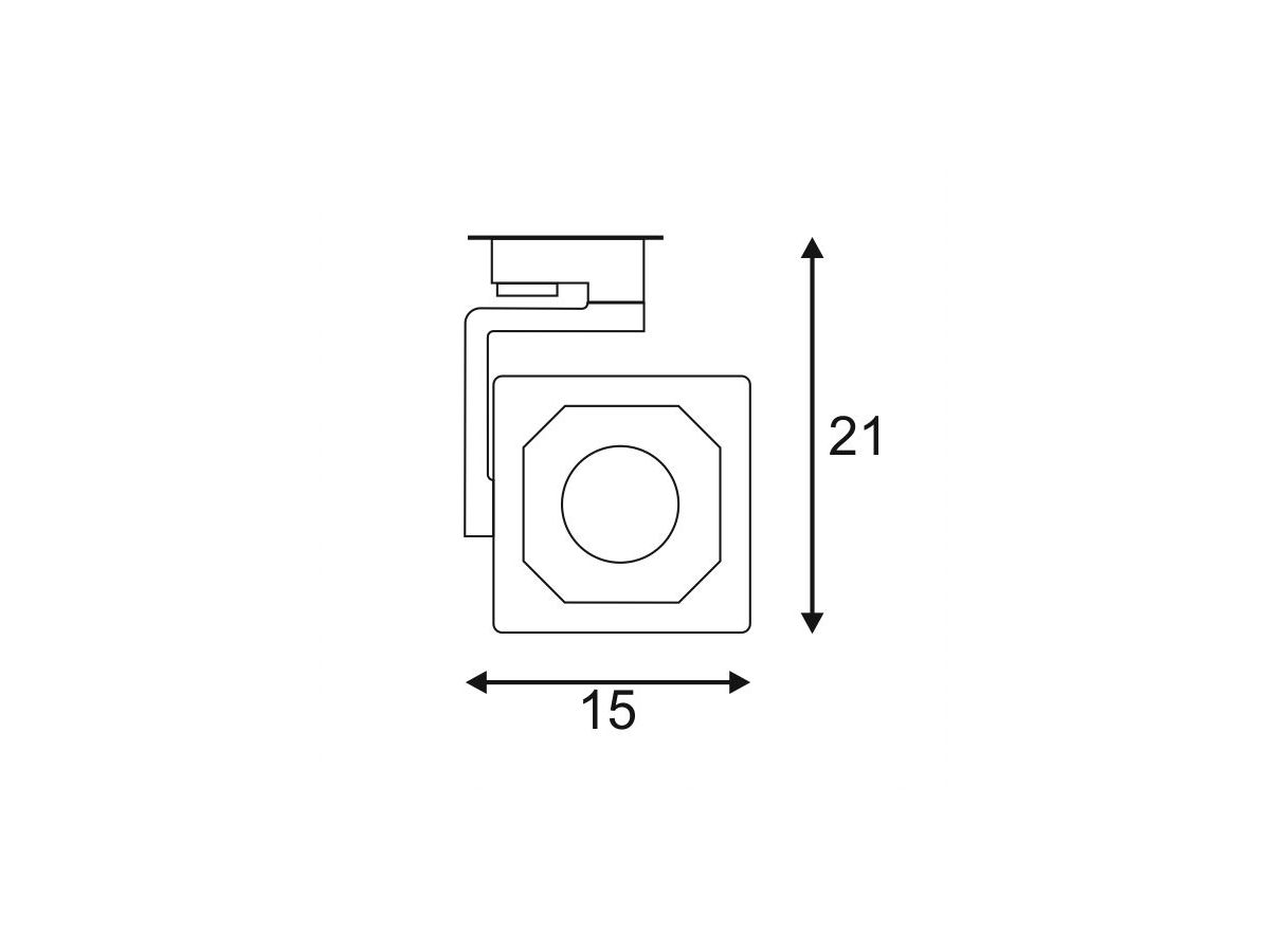 LED-Strahler EURO CUBE, 28.5W 2150lm 4000K 60° mit 3-Phasen-Adapter IP20 schwarz