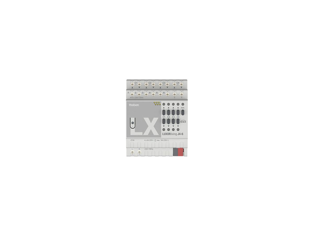 REG-KNX-Jalousieaktor Theben LUXORliving J4-6