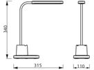 LED-Tischleuchte Philips Bucket 7W 200lm 3000…5700K DIM weiss USB Typ A