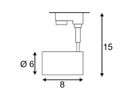 Strahler SLV BIMA, GU10 50W mit 3-Phasen-Adapter IP20 schwarz