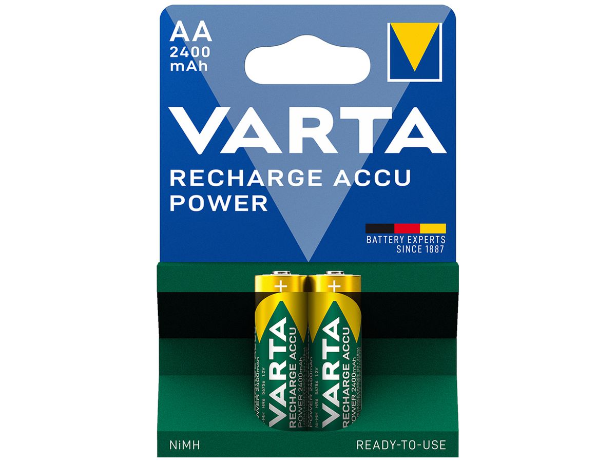 Akku VARTA Power NiMH HR06/AA, 2.4Ah Blister à 2 Stück