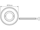 Abdeckung ESYLUX für Melder FLAT Kunststoff, matt, rund, weiss