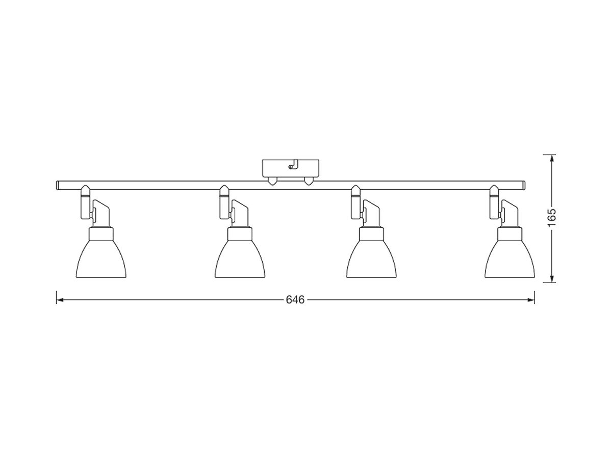 Deckenleuchte LDV LED SPOT G9 4×1.9W 4×200lm 2700K silber