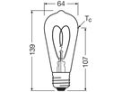 LED-Lampe Osram Vintage 1906 E27 8W 806lm 822 DIM Ø64×139mm Gold