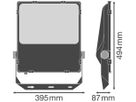 LED-Strahler LEDVANCE FLOODLIGHT PFM SYM 60, 200W 3000K 26400lm IP66 schwarz