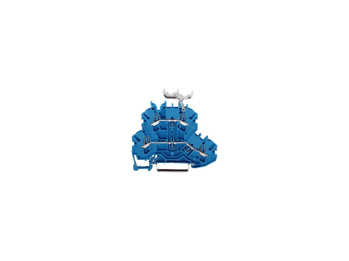 Doppelstockklemme WAGO TOPJOBS 2.5mm² N/N blau mit Beschr.-Träger