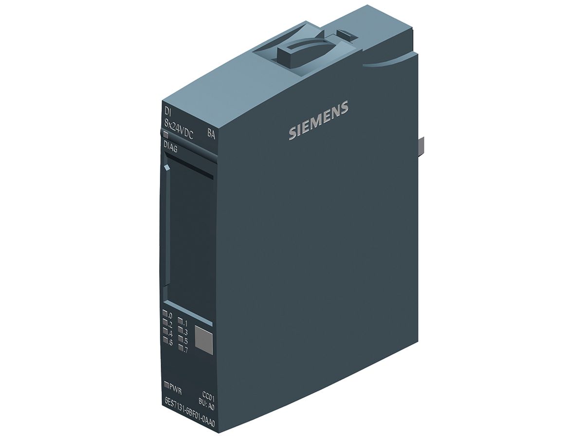 SPS-Eingabemodul Siemens SIMATIC ET200SP DI 8×24VDC BA A0 CC01