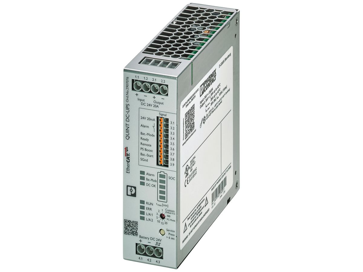 USV-Anlage PX QUINT4-UPS/24DC/24DC/20/EC EtherCAT IN 24VDC OUT 24VDC/20A