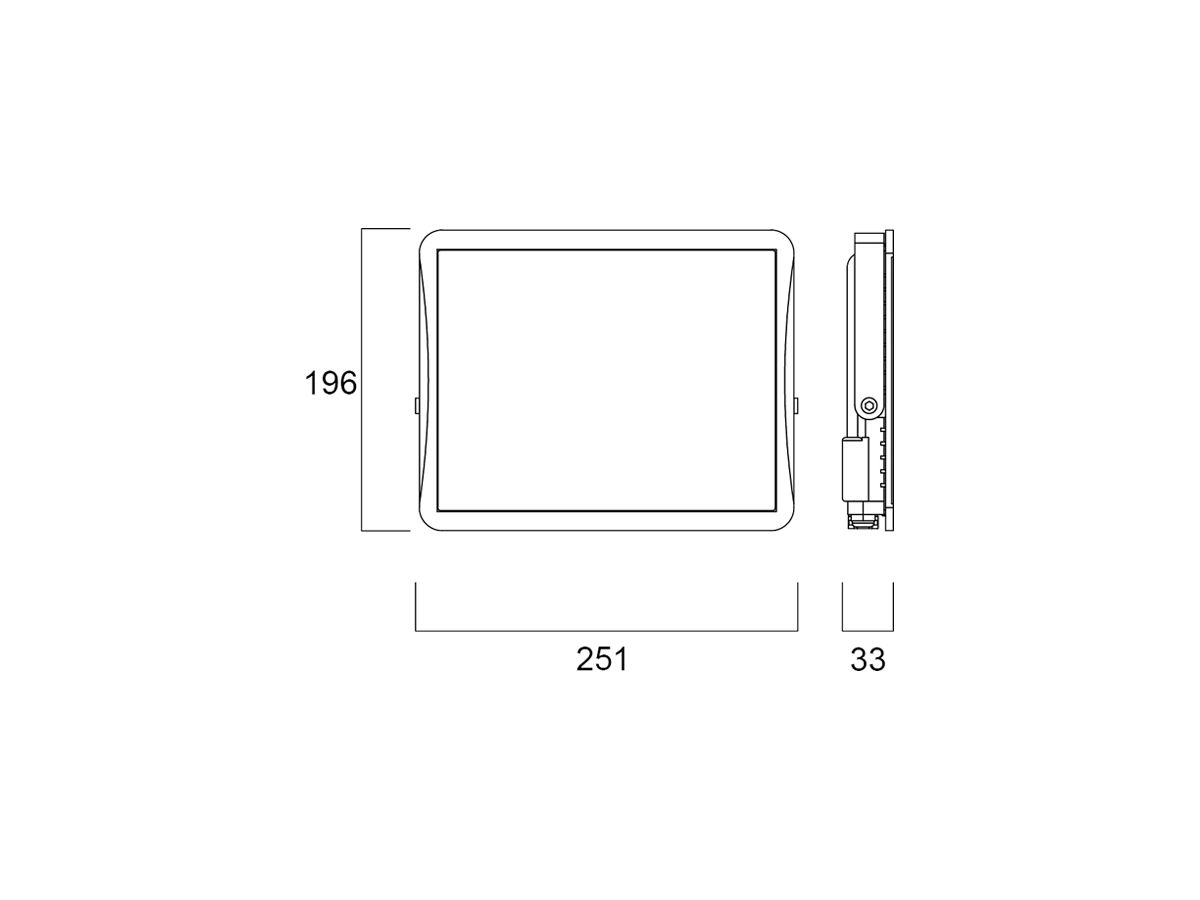 LED-Strahler Sylvania START Flood 78W 10000lm 840 IP65 110° 251×196mm sz