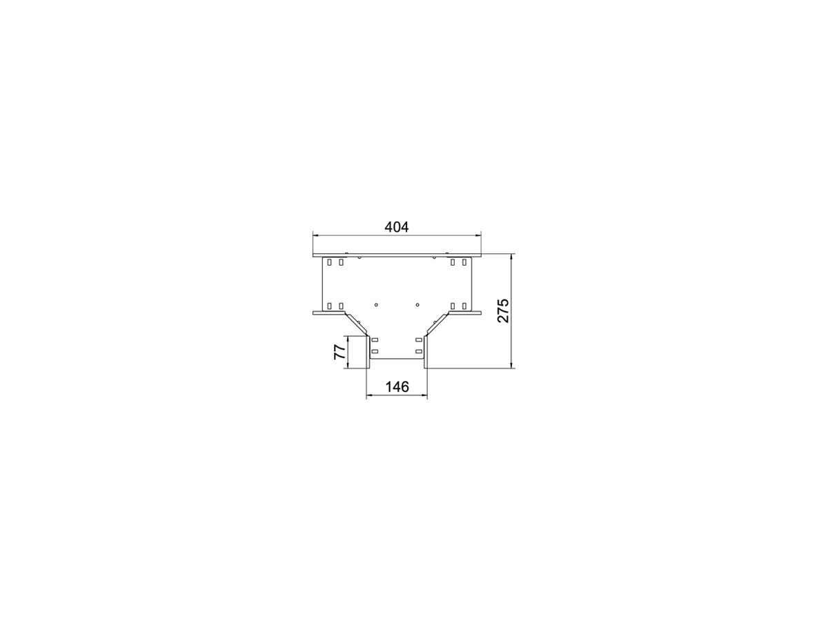 T-Stück BET RT 60×150mm Stahl feuerverzinkt