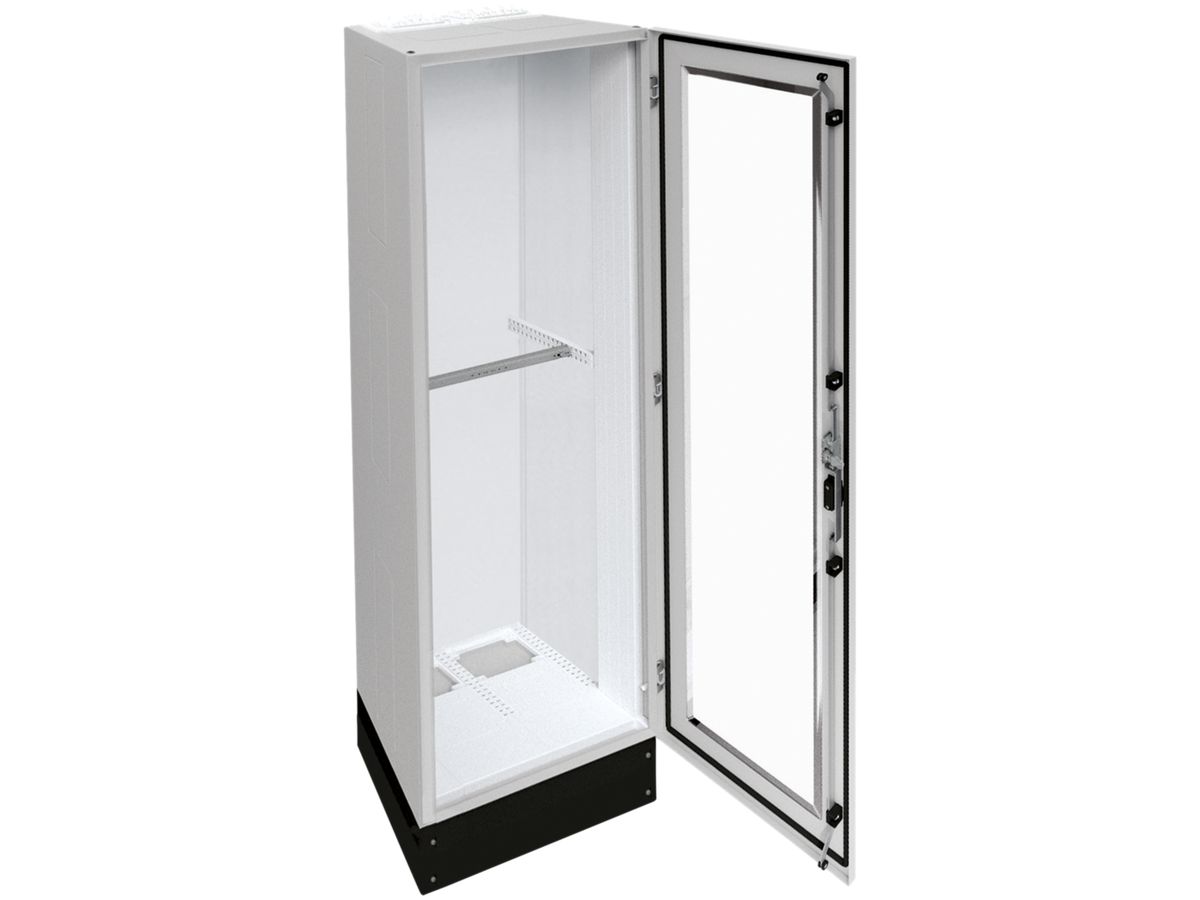 Schrank Hager univers SK II 1850×550×400mm mit Sockel 200mm+Tür transparent IP55