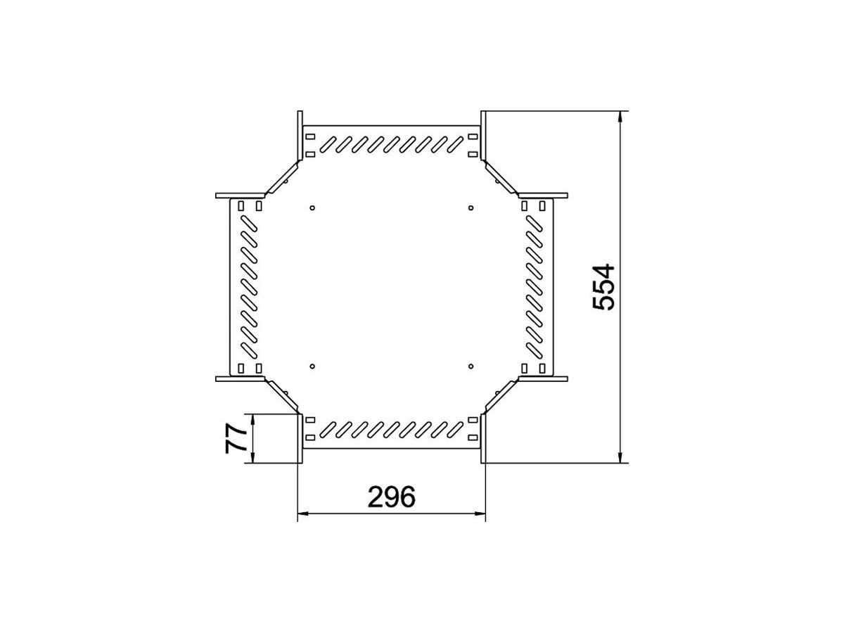 Kreuzstück BET RK 110×300mm Stahl bandverzinkt