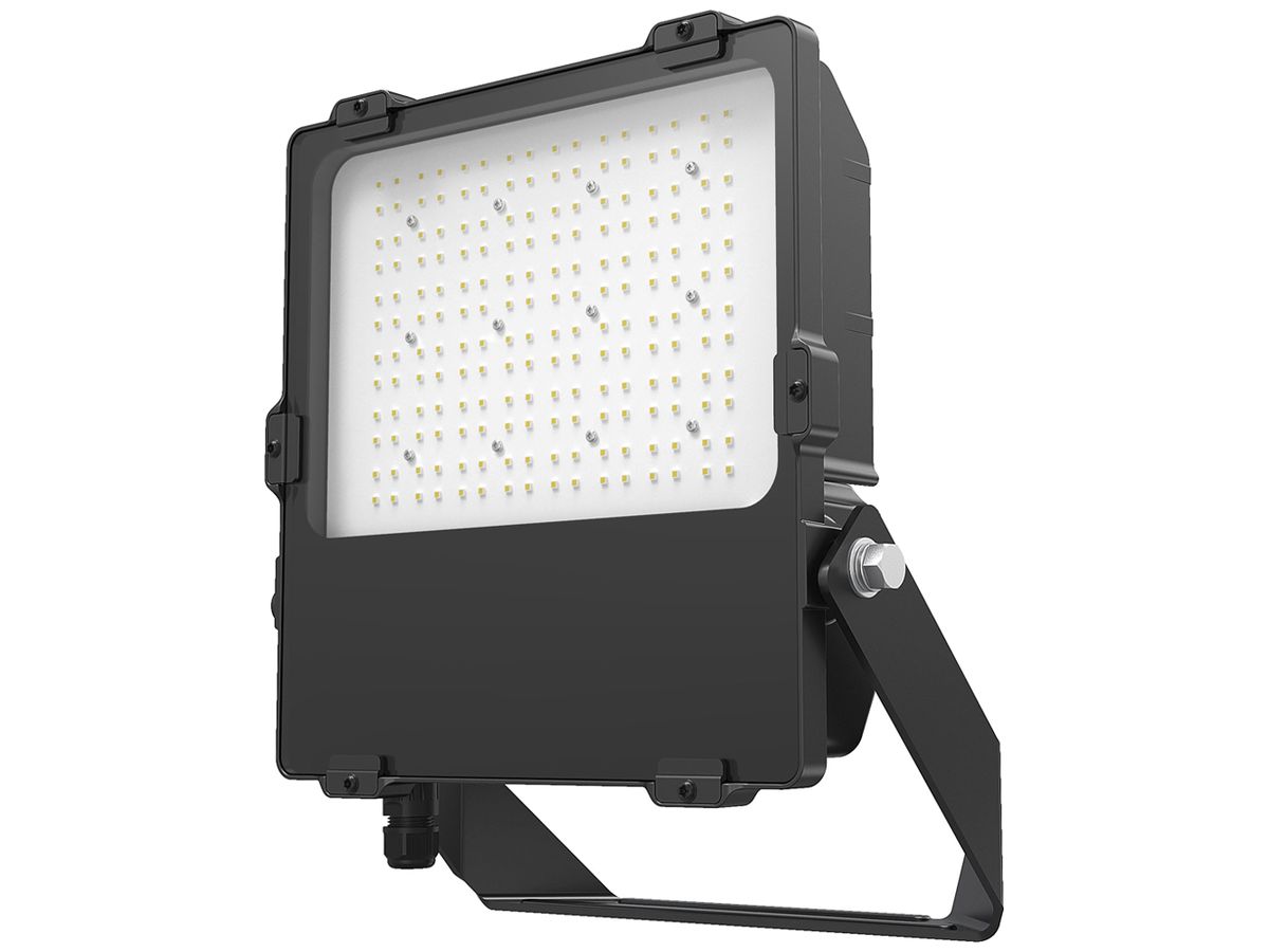 LED-Strahler DOTLUX LENSplus 150W 19400lm 5000K IP66 60×120° 411×320mm schwarz