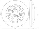 LED-Deckenleuchte Philips Amigo 42W 4400lm 830/840/865 DIM Ø485 wsg Ventilator