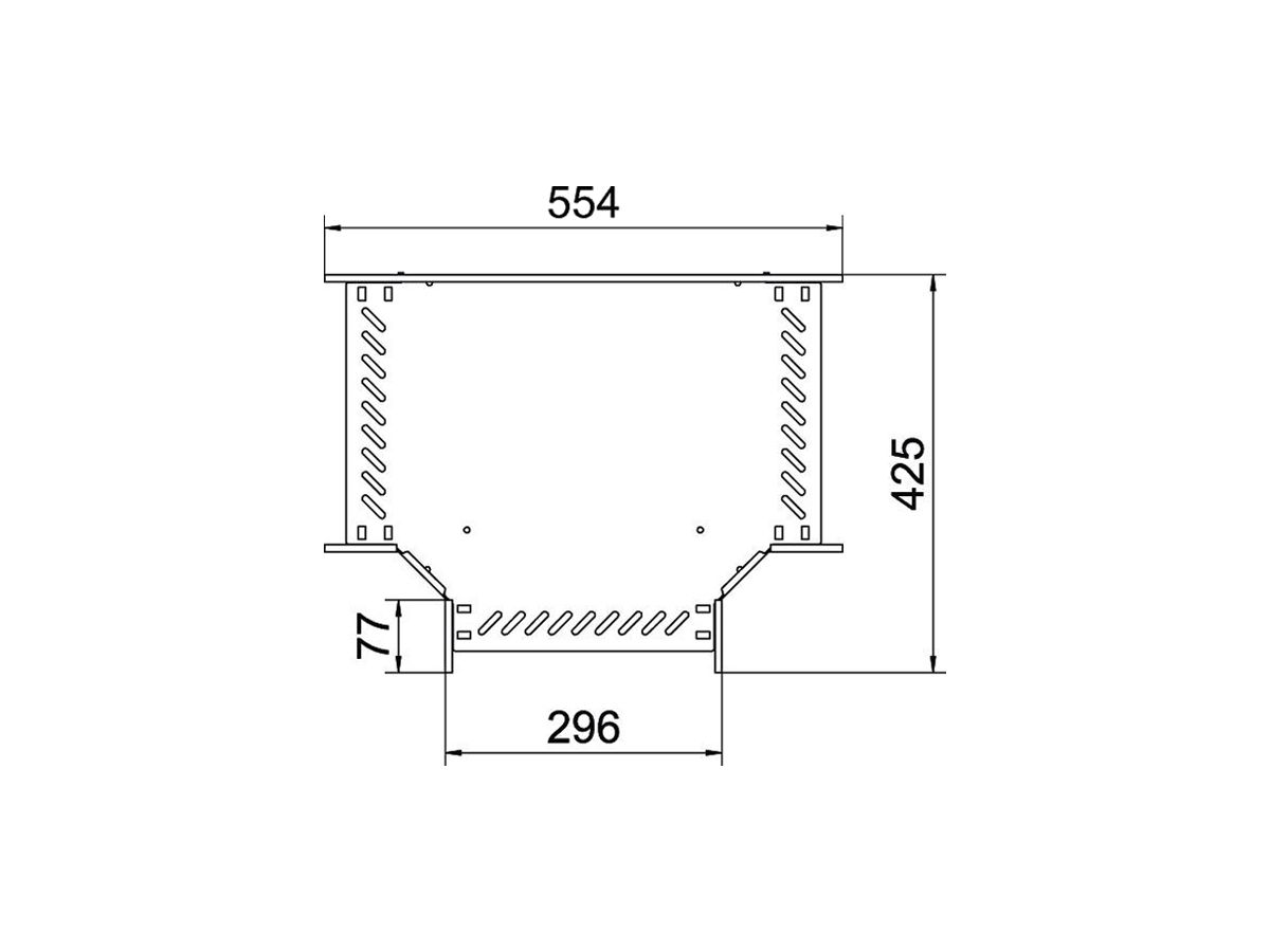 T-Stück BET RT 60×300mm Stahl feuerverzinkt