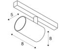 LED-Spot SLV NUMINOS XS 48V TRACK DALI 8.7W 650lm 927 40° Ø50×80mm sz/ws