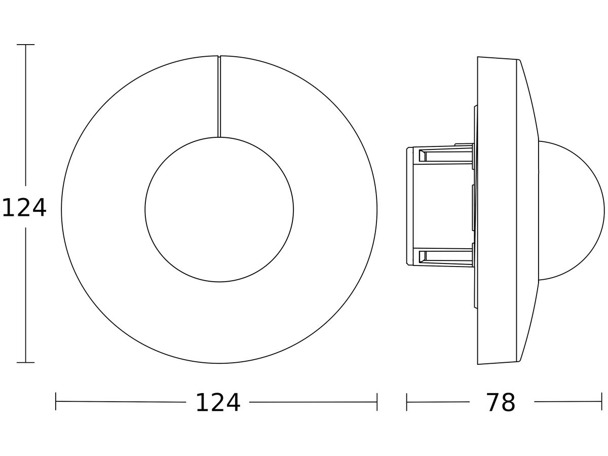 UP-Präsenzmelder Steinel IS 3360 COM1 2.8m PIR 3m² rund schwarz