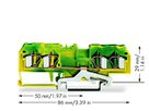 Klemme WAGO 4L 4mm² grün-gelb
