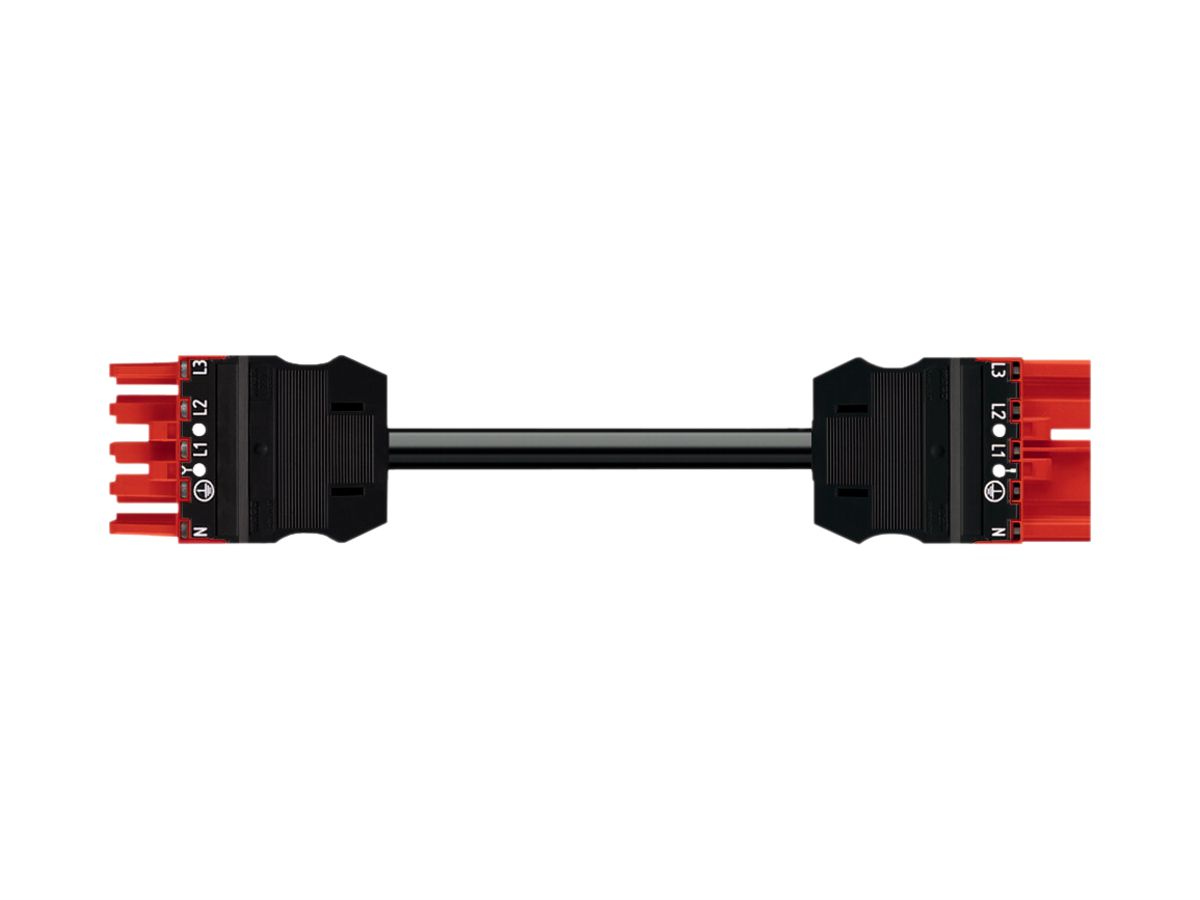 Verbindungsleitung WAGO 5×2.5mm² 20A 400V 5m Cod.P rot