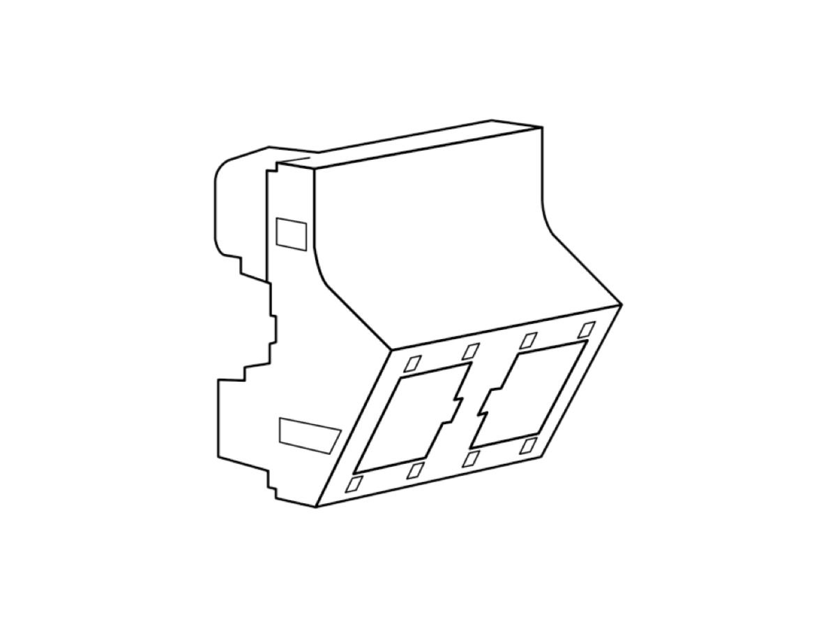 Aufnahmeträger ATO Freenet 2×RJ45 magnesium