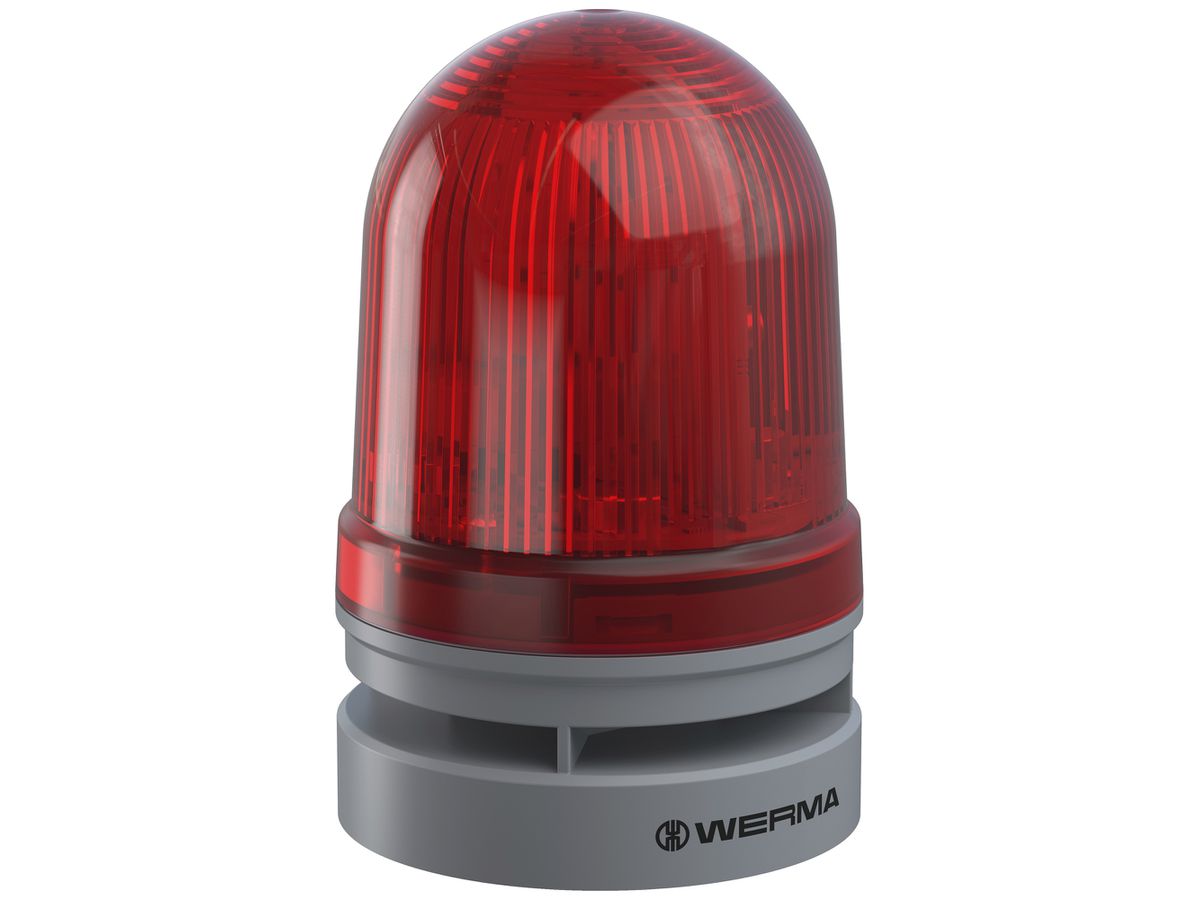 Blitz- und Dauerleuchte WERMA Midi TwinLIGHT Combi, 115...230VAC, rot