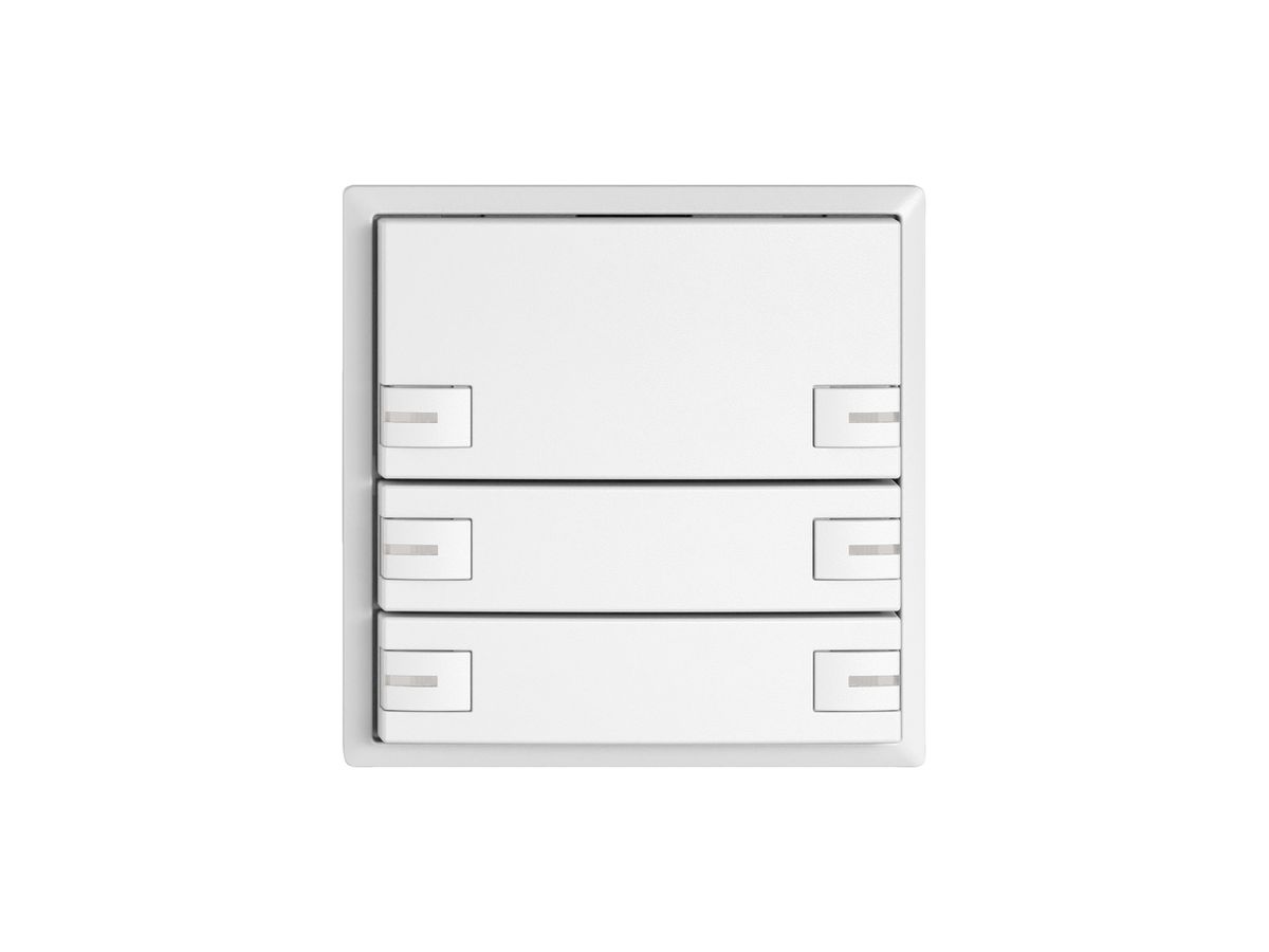 KNX-Taster RGB EDIZIO.liv SNAPFIX® Temperaturfüh.RGB-LED 6×T 1-Tbed.ws