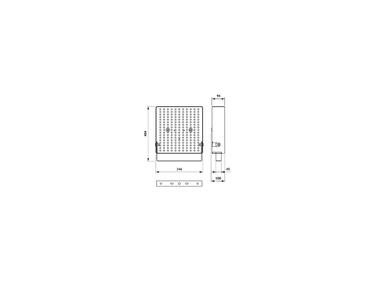 AP-Rahmen mit Bügel ZBP333 MB für Mini 300 gen3, 351×346×100mm, weiss, 2 Stück